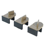 3PCS Sliding Window Locks Aluminum Alloy Safety Lock for Home Bedroom Bathroom Office Brown