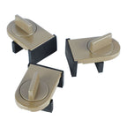 3PCS Sliding Window Locks Aluminum Alloy Safety Lock for Home Bedroom Bathroom Office Brown