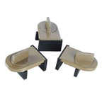 3PCS Sliding Window Locks Aluminum Alloy Safety Lock for Home Bedroom Bathroom Office Brown