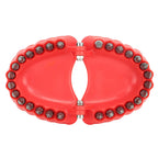 Denture Drill Bit Holder Denture Screwdriver Organizer 3D Sculpture Desk Decor 28 Holes Red With Bits
