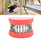 Denture Drill Bit Holder Denture Screwdriver Organizer 3D Sculpture Desk Decor 28 Holes Red With Bits