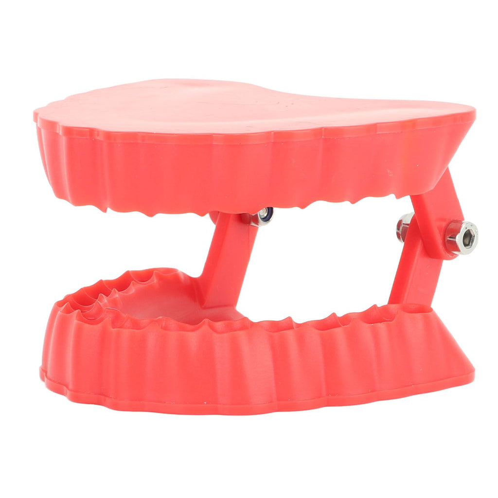 Denture Drill Bit Holder Denture Screwdriver Organizer 3D Sculpture Desk Decor 28 Holes Red Without Bits