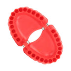 Denture Drill Bit Holder Denture Screwdriver Organizer 3D Sculpture Desk Decor 28 Holes Red Without Bits