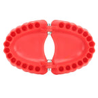 Denture Drill Bit Holder Denture Screwdriver Organizer 3D Sculpture Desk Decor 28 Holes Red Without Bits