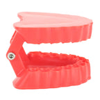 Denture Drill Bit Holder Denture Screwdriver Organizer 3D Sculpture Desk Decor 28 Holes Red Without Bits