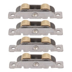 4PCS Sliding Patio Door Roller Assembly Stainless Steel Copper Ball Bearing Wheel Roller Assembly for Glass Door Flat Wheel
