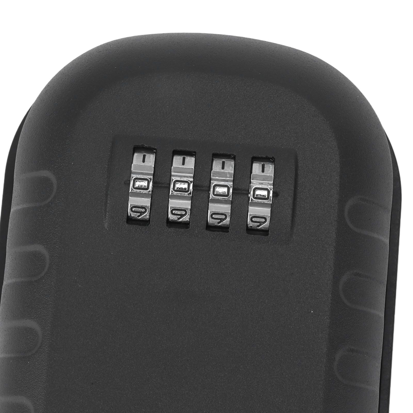 Key Lock Box Safe Security Wall Mounted Waterproof Password Combination Lock Storage Box for House Key Matte Black