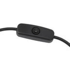 5PCS ON Off Switch Male to Female Cable 2 Pin PVC USB Extension Cable with B utton for Driving Recorder LED Lights Black