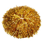10PCS Cheerleading Pompoms with Straight Handle Reusable Flash Effect Plastic Cheering Poms Ball for Basketball Baseball