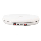 Electric Rotating Display Table LED Light 25cm Noiseless 20kg Load Capacity Turntable Display Stand for Jewelry White