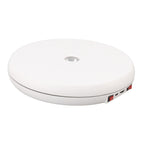 Electric Rotating Display Table LED Light 25cm Noiseless 20kg Load Capacity Turntable Display Stand for Jewelry White