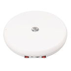 Electric Rotating Display Table LED Light 25cm Noiseless 20kg Load Capacity Turntable Display Stand for Jewelry White
