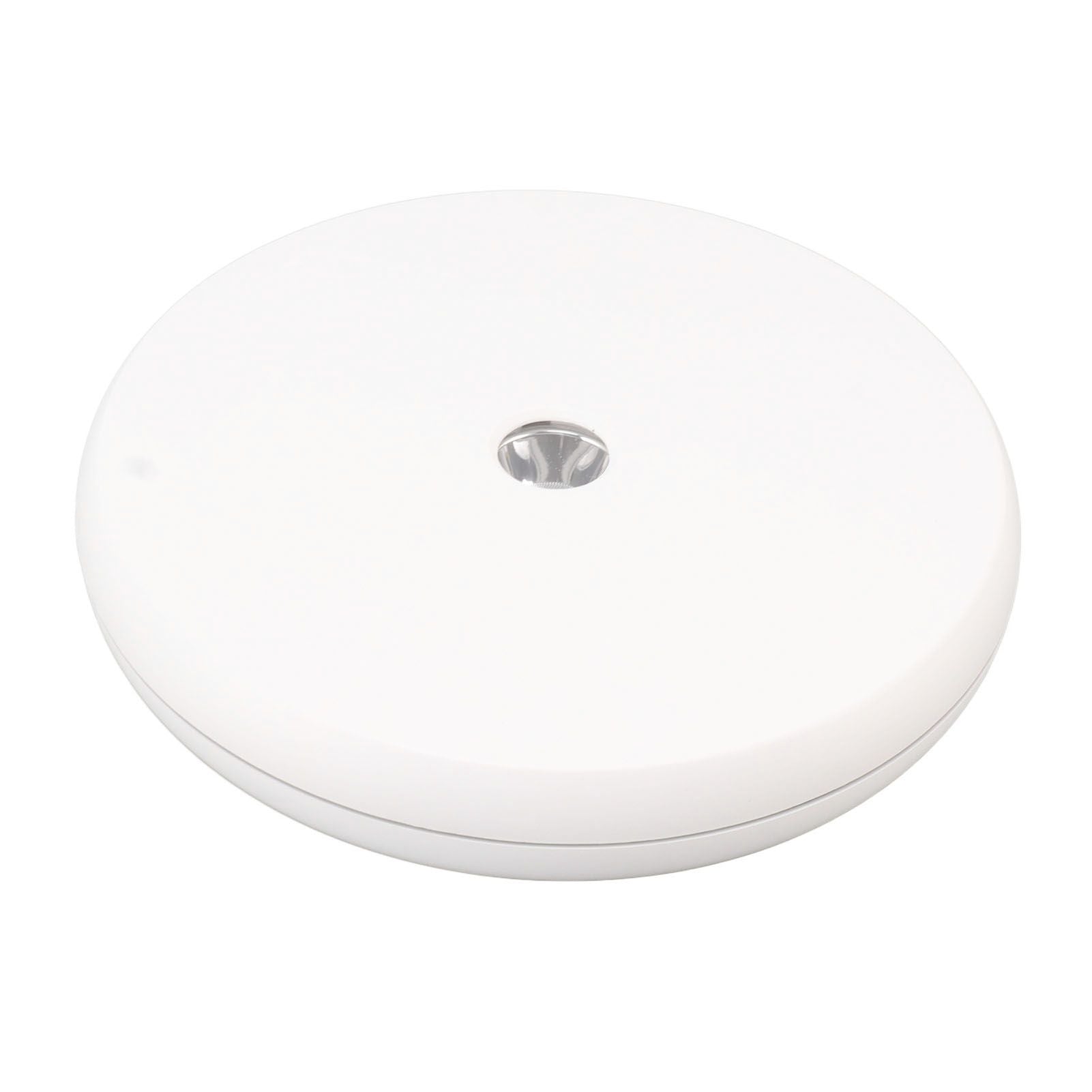 Electric Rotating Display Table LED Light 25cm Noiseless 20kg Load Capacity Turntable Display Stand for Jewelry White