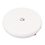 Electric Rotating Display Table LED Light 25cm Noiseless 20kg Load Capacity Turntable Display Stand for Jewelry White