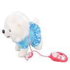 Electronic Plush Dog Interactive Puppy Singing Walking Toy with Remote Control Leash Kids Toddler Birthday Gifts Blue