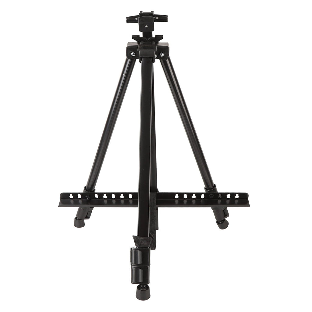 Artist Easel Stand Ferroalloy Adjustable Folding Tripod Display Easel for Drawing Painting Black