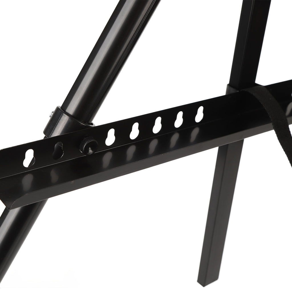 Artist Easel Stand Ferroalloy Adjustable Folding Tripod Display Easel for Drawing Painting Black