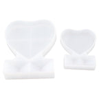 2PCS Heart Shape Photo Frame Mold Silicone Picture Mold DIY Personalized Photo Frame Mold for Home Decoration