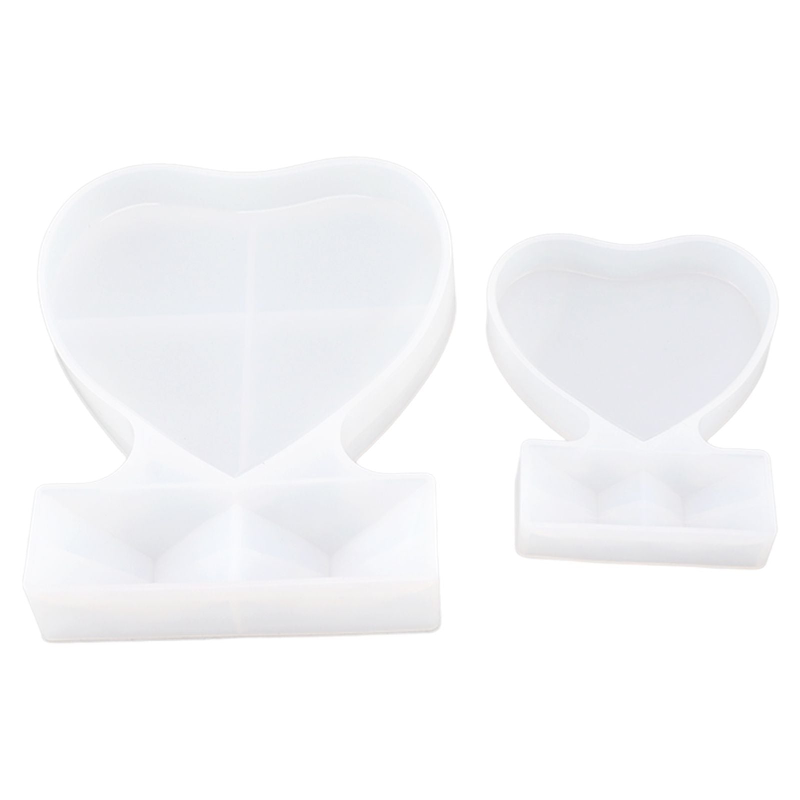 2PCS Heart Shape Photo Frame Mold Silicone Picture Mold DIY Personalized Photo Frame Mold for Home Decoration