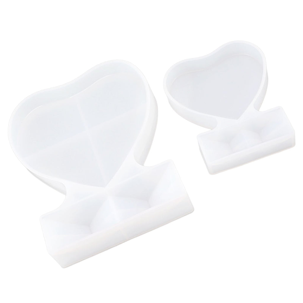 2PCS Heart Shape Photo Frame Mold Silicone Picture Mold DIY Personalized Photo Frame Mold for Home Decoration
