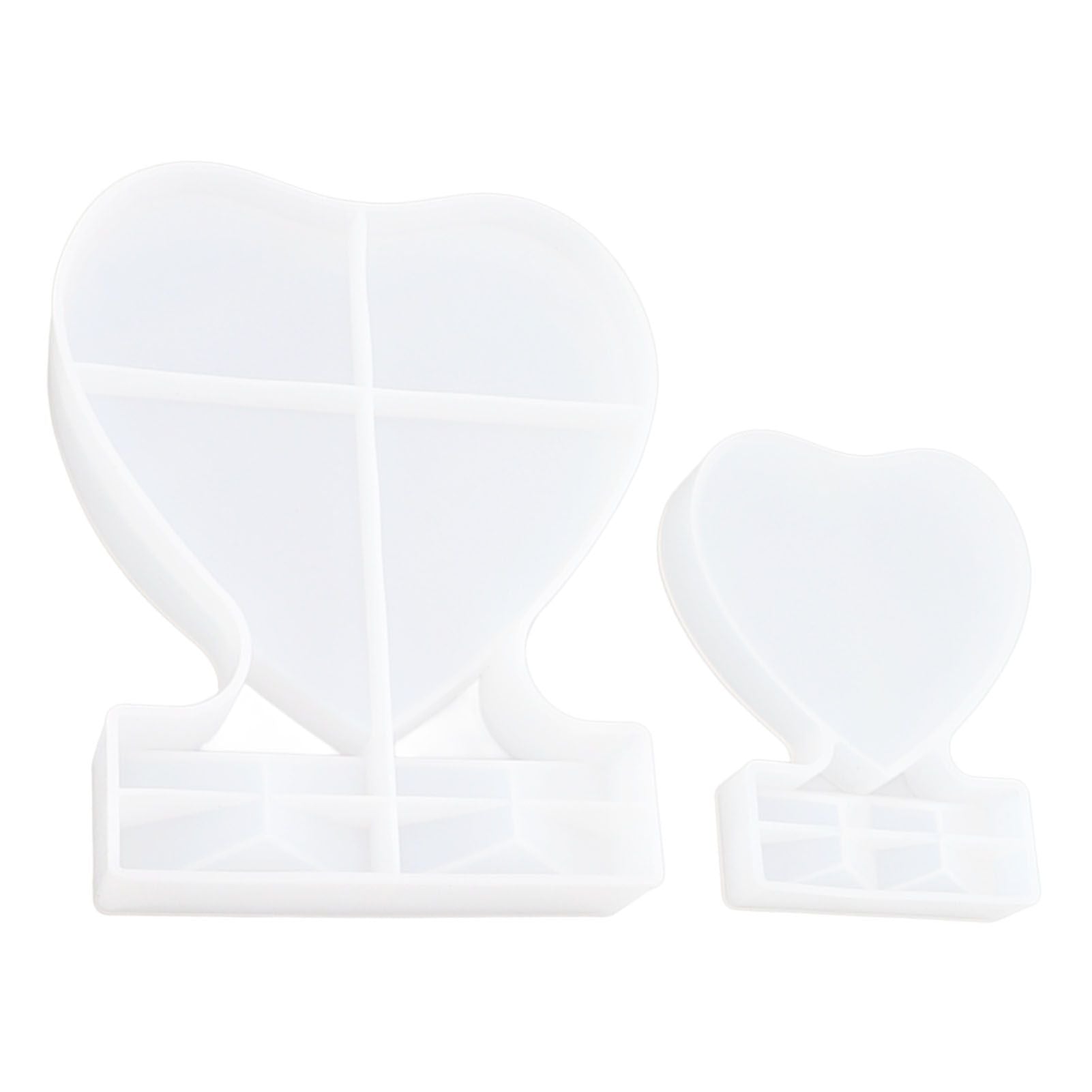 2PCS Heart Shape Photo Frame Mold Silicone Picture Mold DIY Personalized Photo Frame Mold for Home Decoration