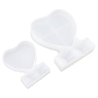 2PCS Heart Shape Photo Frame Mold Silicone Picture Mold DIY Personalized Photo Frame Mold for Home Decoration