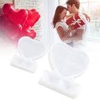 2PCS Heart Shape Photo Frame Mold Silicone Picture Mold DIY Personalized Photo Frame Mold for Home Decoration
