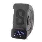 3 in 1 Bluetooth Speaker PC ABS Alarm Clock with Wireless Charging for Bedside 10W Grey