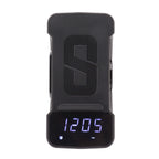 3 in 1 Bluetooth Speaker PC ABS Alarm Clock with Wireless Charging for Bedside 10W Grey