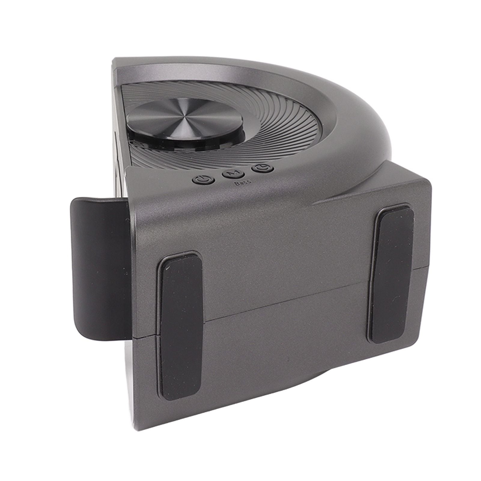 3 in 1 Bluetooth Speaker PC ABS Alarm Clock with Wireless Charging for Bedside 10W Grey
