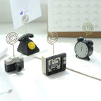 Place Card Holder Cute Shape Retro Wood Table Picture Holder Card Holder Memo Clip Holder for Home and Office Camera