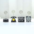 Place Card Holder Cute Shape Retro Wood Table Picture Holder Card Holder Memo Clip Holder for Home and Office Camera