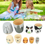 Wooden Animal Nesting Dolls Handcrafted 5 Layer Cute Painted Russian Nesting Dolls Toy Gift for Girls Boys Birthday
