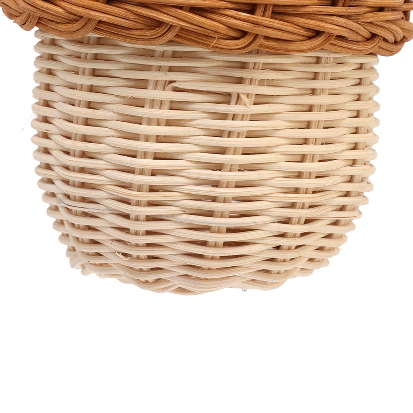 Kids Rattan Storage Basket Hand Woven Decorative Acorn Shaped Basket Bag for Boys Girls Photography Props Small Shoulder Bag