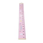 Kids Growth Chart Accurate Baby Height Growth Chart Ruler Removable Canvas Wall Hanging Measurement Chart for Home Pink Cloud