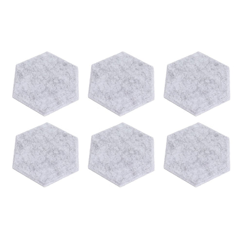 12PCS Hexagon Acoustic Panels High Density Sound Absorbing Panels Sound Proof Beveled Edge Wall Panels 14x12x7cm Light Gray