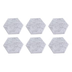 12PCS Hexagon Acoustic Panels High Density Sound Absorbing Panels Sound Proof Beveled Edge Wall Panels 14x12x7cm Light Gray