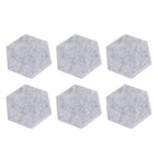 12PCS Hexagon Acoustic Panels High Density Sound Absorbing Panels Sound Proof Beveled Edge Wall Panels 14x12x7cm Light Gray