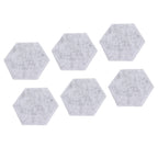 12PCS Hexagon Acoustic Panels High Density Sound Absorbing Panels Sound Proof Beveled Edge Wall Panels 14x12x7cm Light Gray