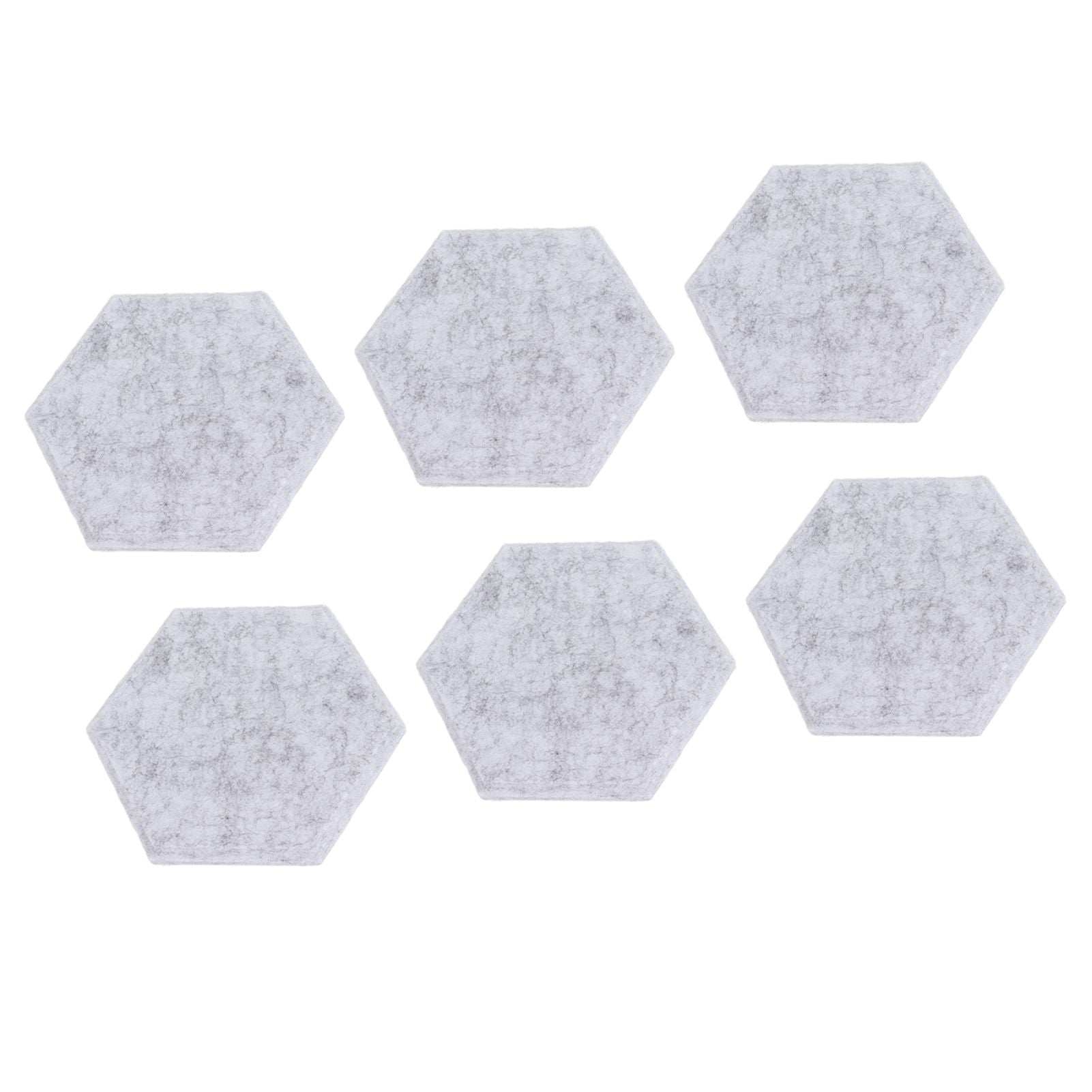 12PCS Hexagon Acoustic Panels High Density Sound Absorbing Panels Sound Proof Beveled Edge Wall Panels 14x12x7cm Light Gray