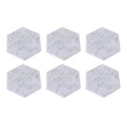 12PCS Hexagon Acoustic Panels High Density Sound Absorbing Panels Sound Proof Beveled Edge Wall Panels 14x12x7cm Light Gray