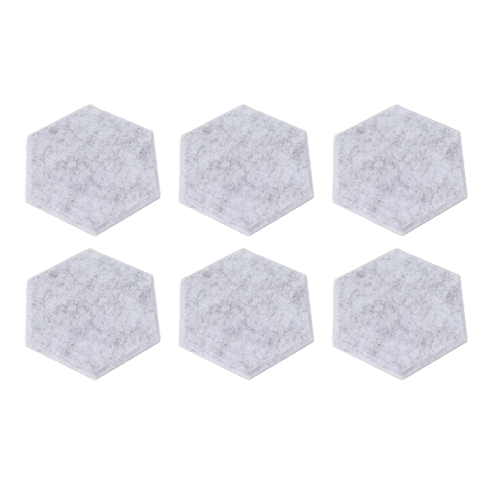 12PCS Hexagon Acoustic Panels High Density Sound Absorbing Panels Sound Proof Beveled Edge Wall Panels 14x12x7cm Light Gray