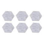 12PCS Hexagon Acoustic Panels High Density Sound Absorbing Panels Sound Proof Beveled Edge Wall Panels 14x12x7cm Light Gray