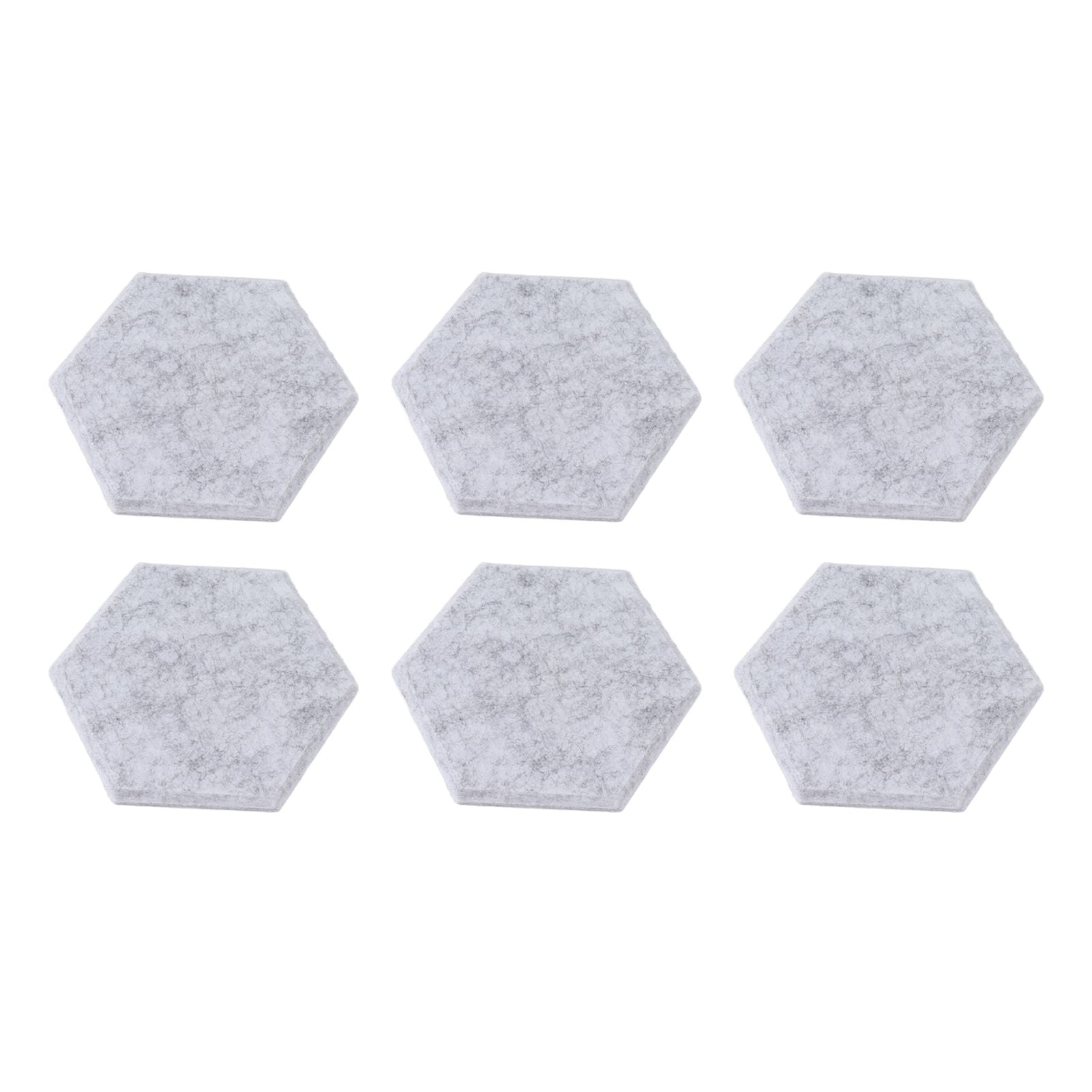 12PCS Hexagon Acoustic Panels High Density Sound Absorbing Panels Sound Proof Beveled Edge Wall Panels 14x12x7cm Light Gray