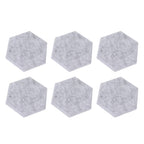 12PCS Hexagon Acoustic Panels High Density Sound Absorbing Panels Sound Proof Beveled Edge Wall Panels 14x12x7cm Light Gray