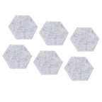 12PCS Hexagon Acoustic Panels High Density Sound Absorbing Panels Sound Proof Beveled Edge Wall Panels 14x12x7cm Light Gray