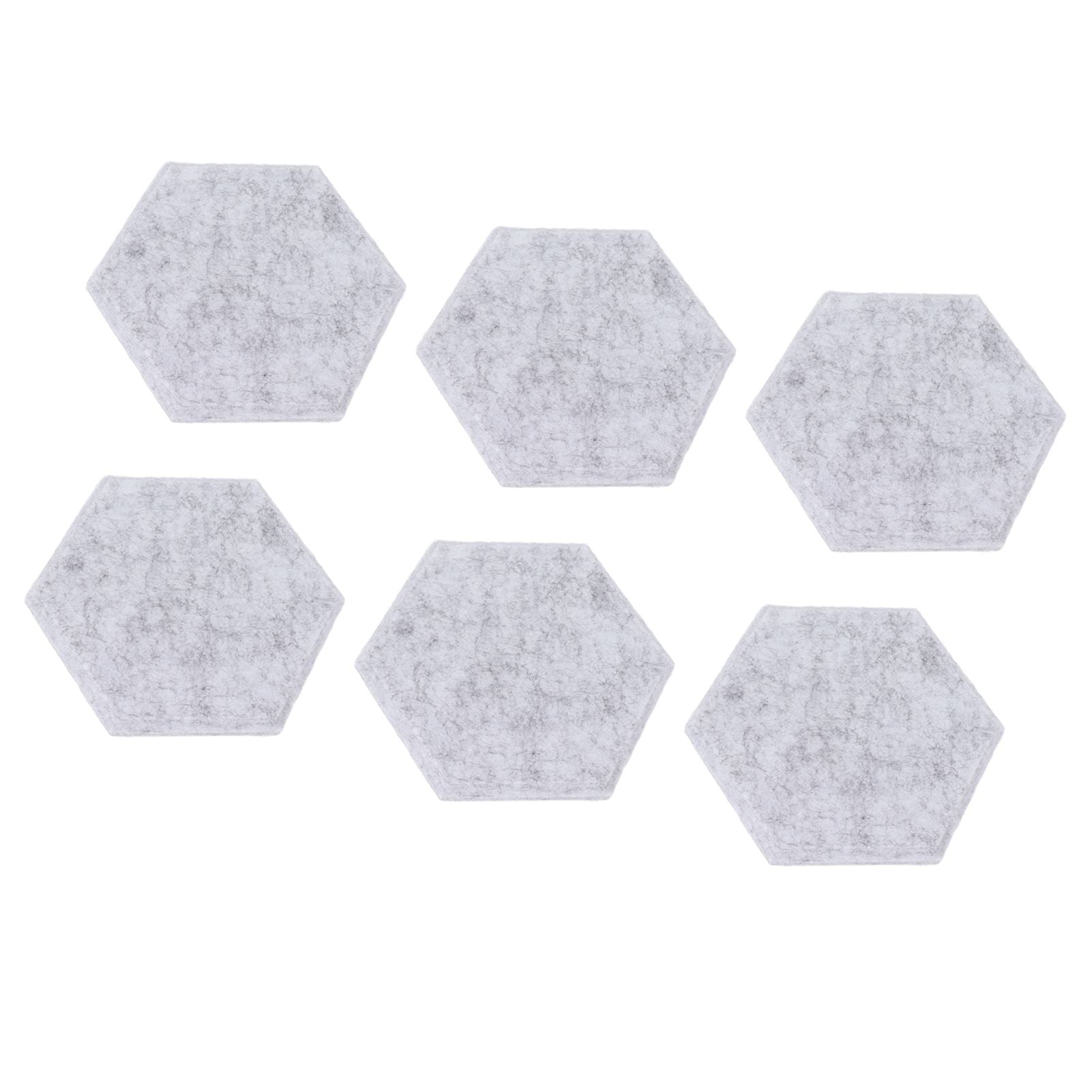 12PCS Hexagon Acoustic Panels High Density Sound Absorbing Panels Sound Proof Beveled Edge Wall Panels 14x12x7cm Light Gray