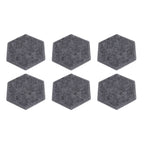 12PCS Hexagon Acoustic Panels High Density Sound Absorbing Panels Sound Proof Beveled Edge Wall Panels 14x12x7cm Dark Gray