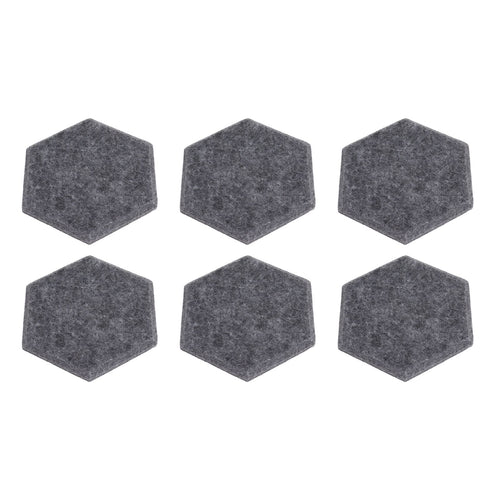 12PCS Hexagon Acoustic Panels High Density Sound Absorbing Panels Sound Proof Beveled Edge Wall Panels 14x12x7cm Dark Gray