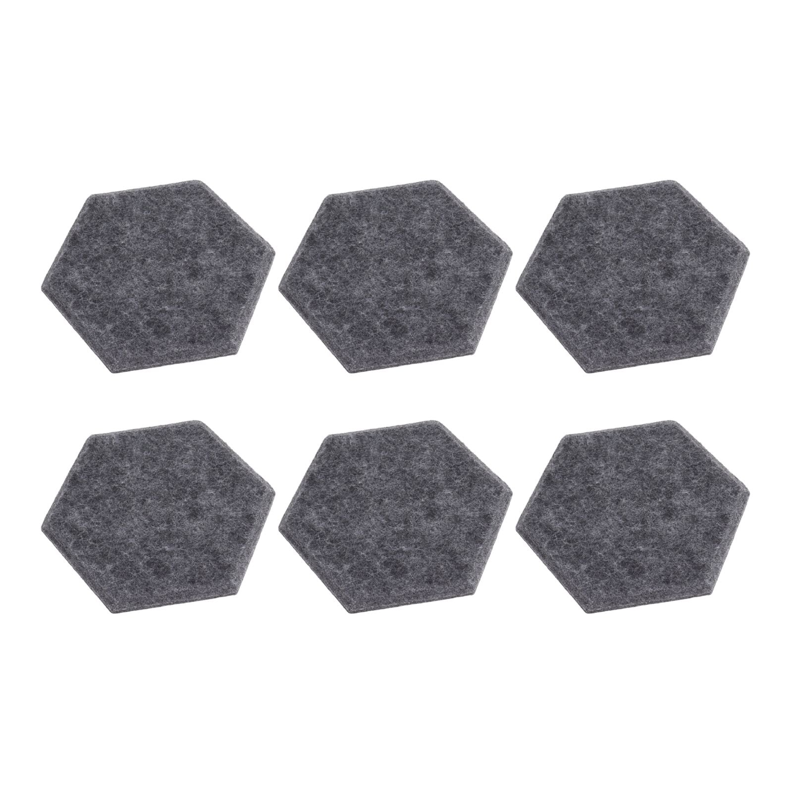 12PCS Hexagon Acoustic Panels High Density Sound Absorbing Panels Sound Proof Beveled Edge Wall Panels 14x12x7cm Dark Gray